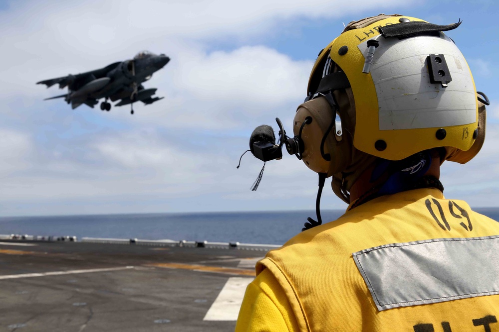 USS Makin Island flight deck operations