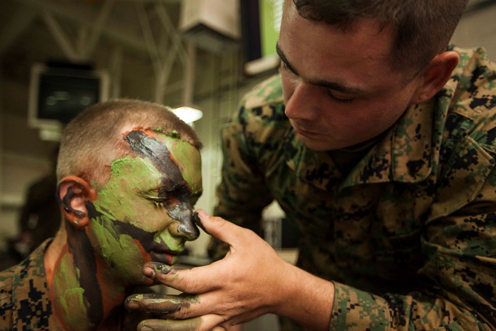 22nd MEU corporals paint their war faces