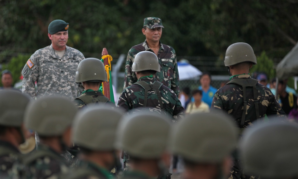 Wreath laying ceremony at the Pangatian War Memorial