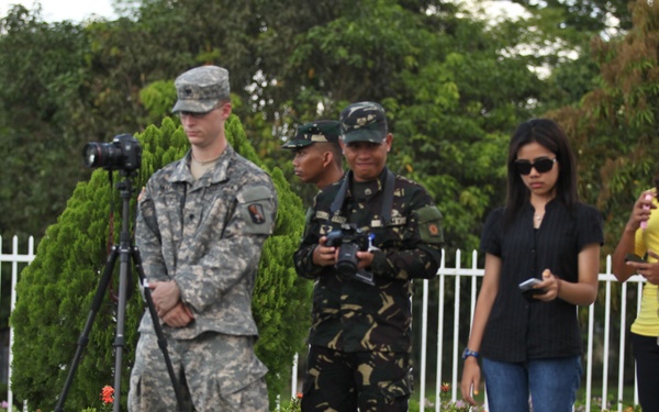 Wreath laying ceremony at the Pangatian War Memorial