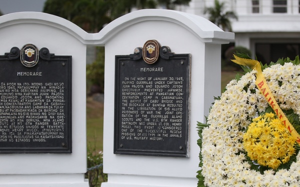 Wreath laying ceremony at the Pangatian War Memorial