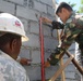 Members of the AFP U.S. armed forces conduct build a comfort room and school room in Guinobatan, Philippines