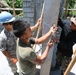 Members of the AFP U.S. armed forces conduct build a comfort room and school room in Guinobatan, Philippines
