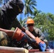 Members of the AFP U.S. armed forces conduct build a comfort room and school room in Guinobatan, Philippines