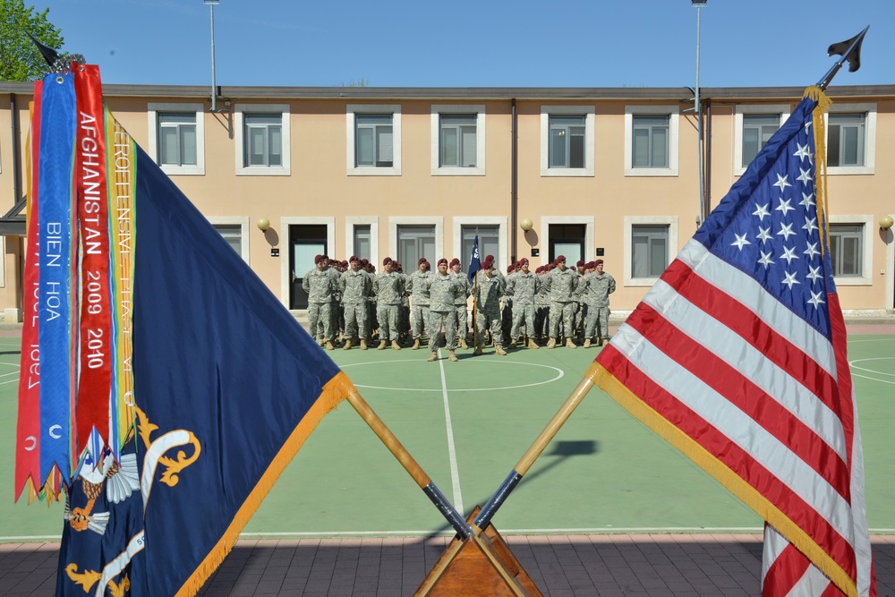 Change of command ceremony, Legion Company, B/1st Battalion, 503rd Infantry Regiment, 173rd Infantry Brigade Combat Team (Airborne)