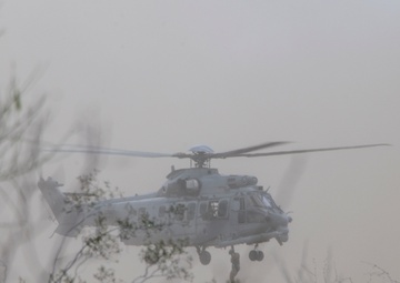 US Army, along with French and Swedish conduct alternate insertion extraction during Exercise Angel Thunder