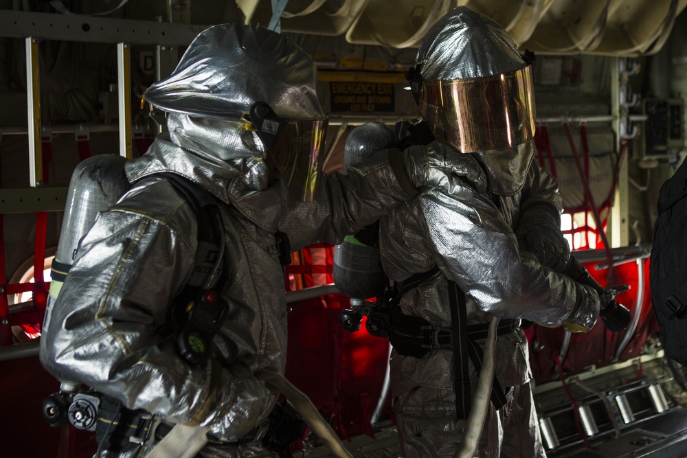 C-130 Fire And Rescue Drills