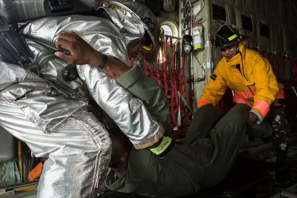 C-130 Fire And Rescue Drills