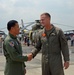 Office call on the flight line with Philippine Air Force Maj. Gen. Sonny Manalo and U.S. Marine Corps Brig. Gen. Steven Rudder