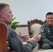 Office call on the flight line with Philippine Air Force Maj. Gen. Sonny Manalo and U.S. Marine Corps Brig. Gen. Steven Rudder