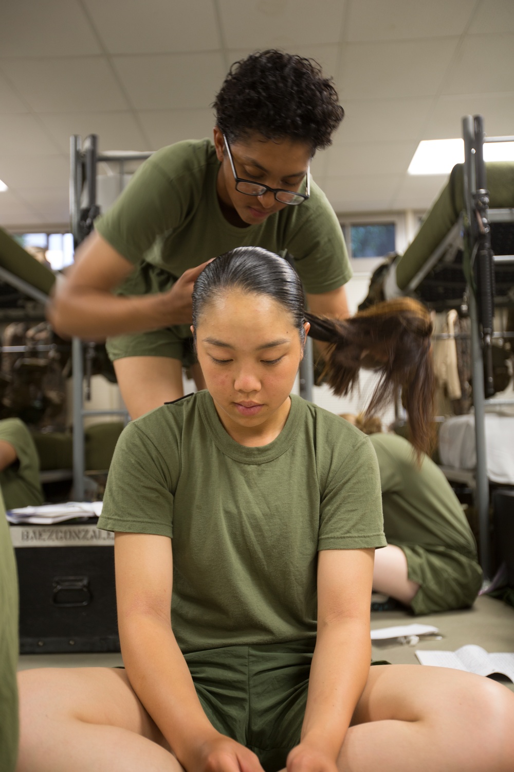 Marine recruits end training days with hour of downtime on Parris Island