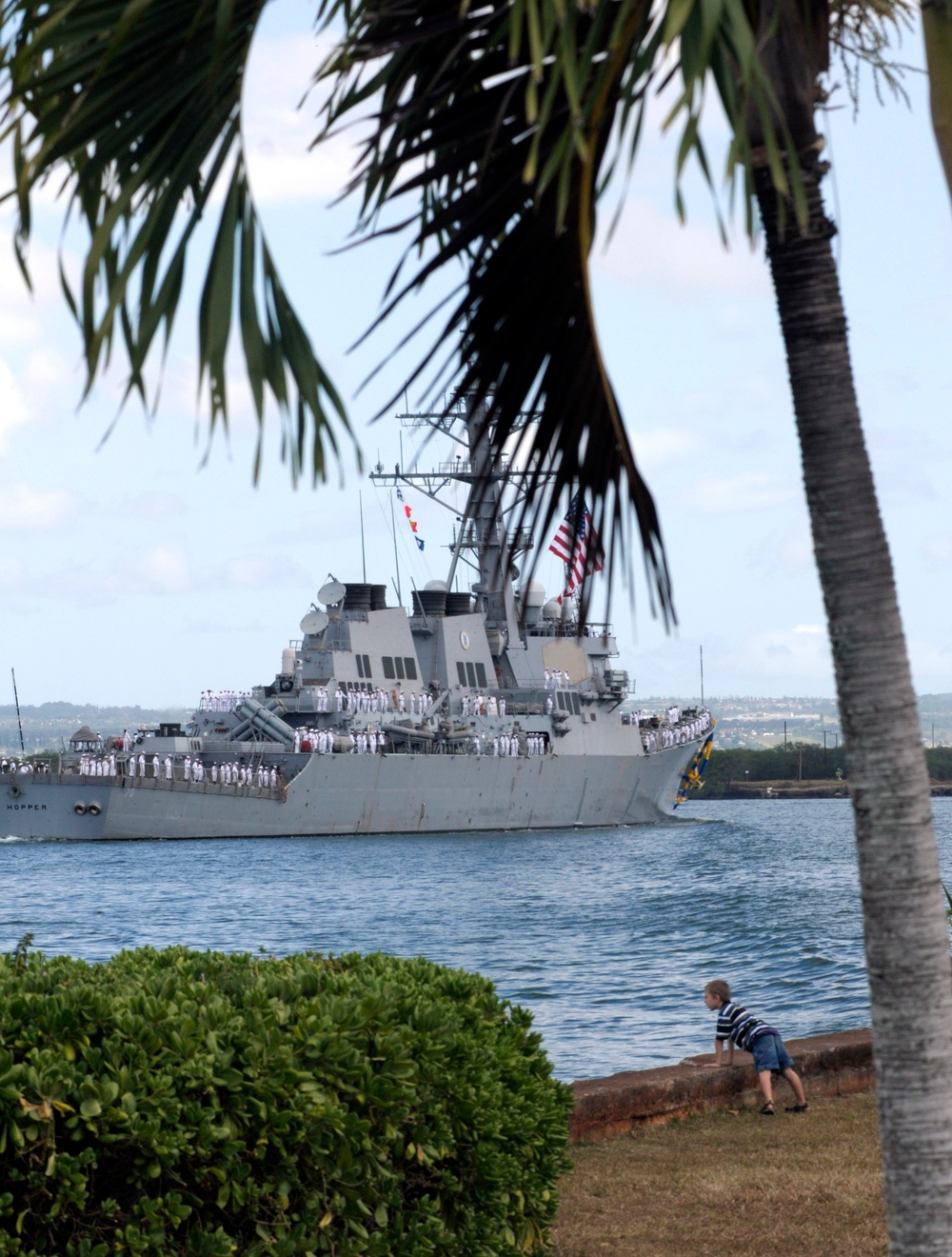 USS Hopper returns to its homeport