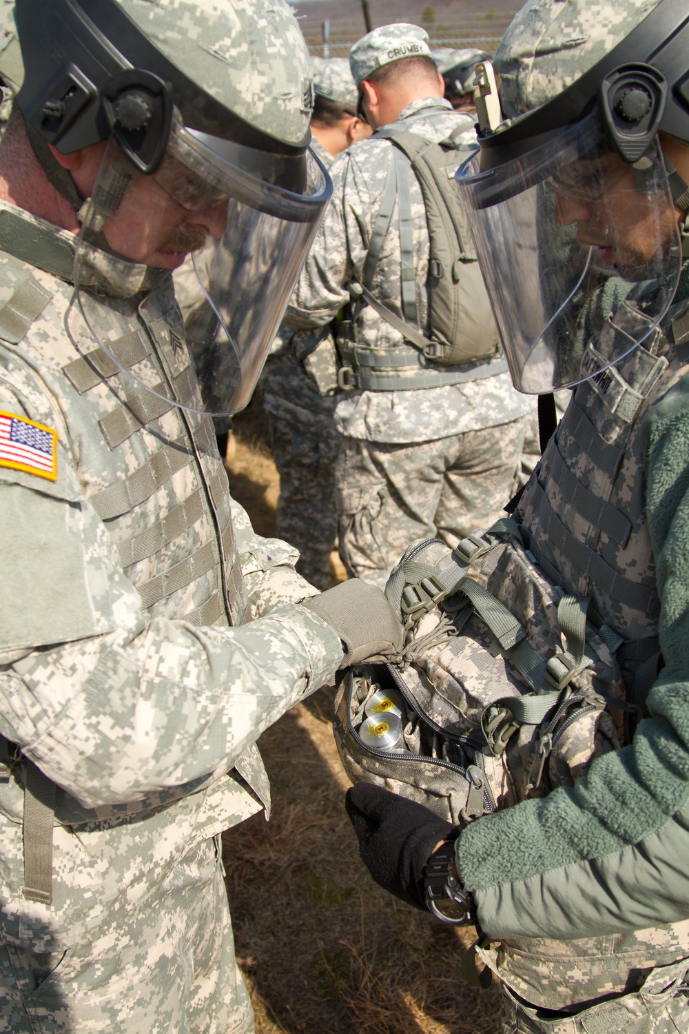 493rd Conducts Crowd Control Exercise during WAREX 86-14-02 at Fort McCoy, Wis.