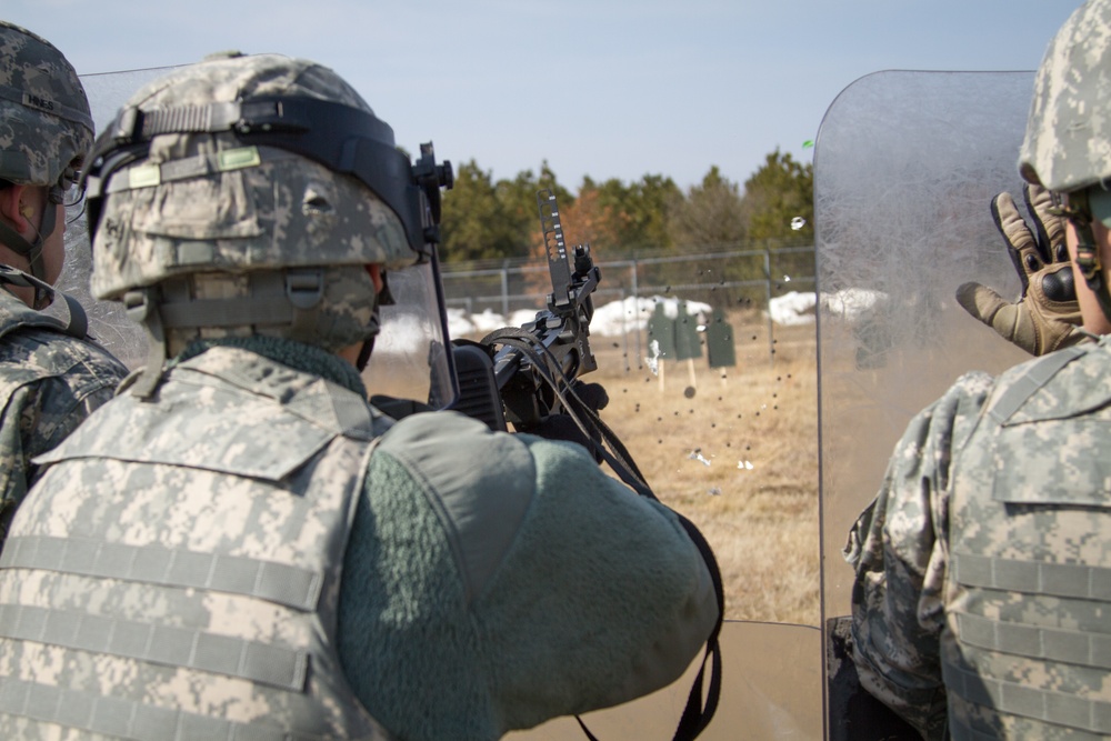 493rd Conducts Crowd Control Exercise during WAREX 86-14-02 at Fort McCoy, Wis.