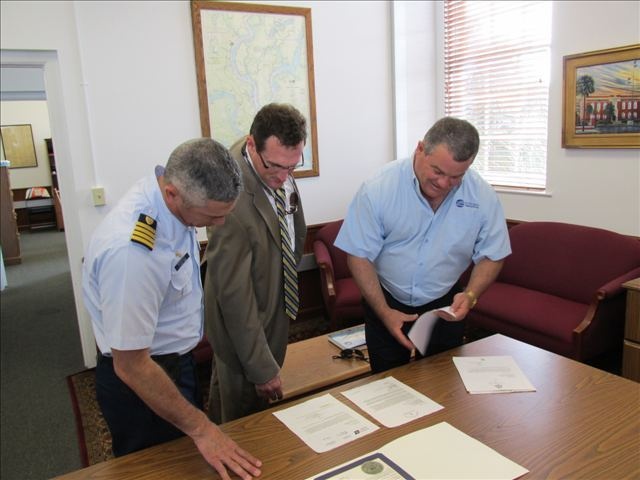 Coast Guard accepts, places on display historical documents