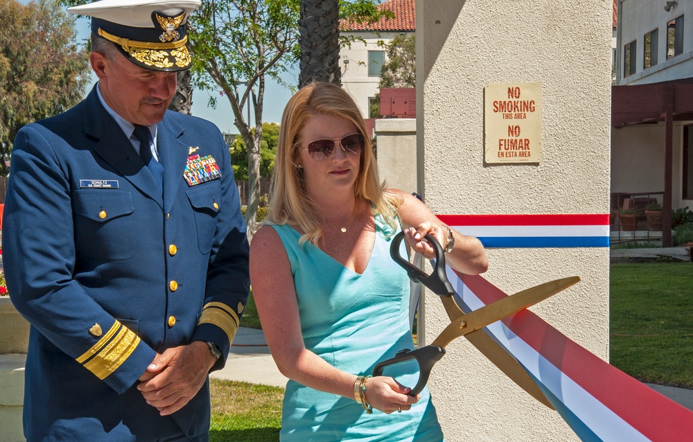 Widow of slain Coast Guardsman cuts ribbon to building bearing his name