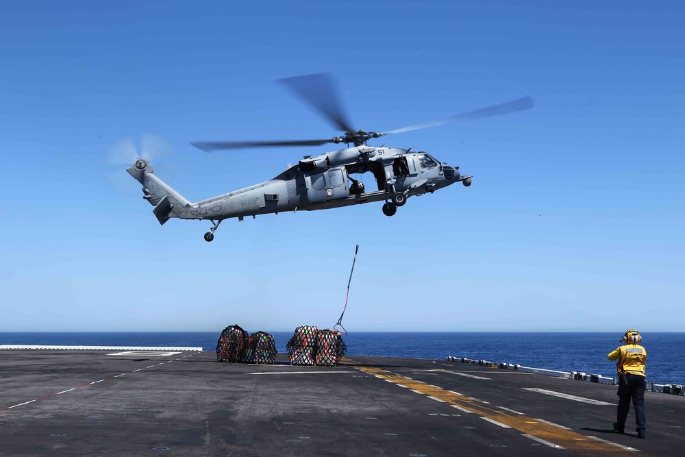 USS Makin Island conducts re-supply