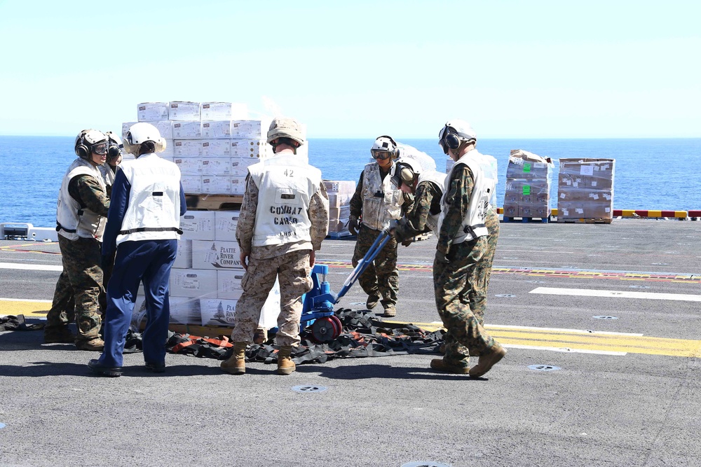 USS Makin Island conducts re-supply