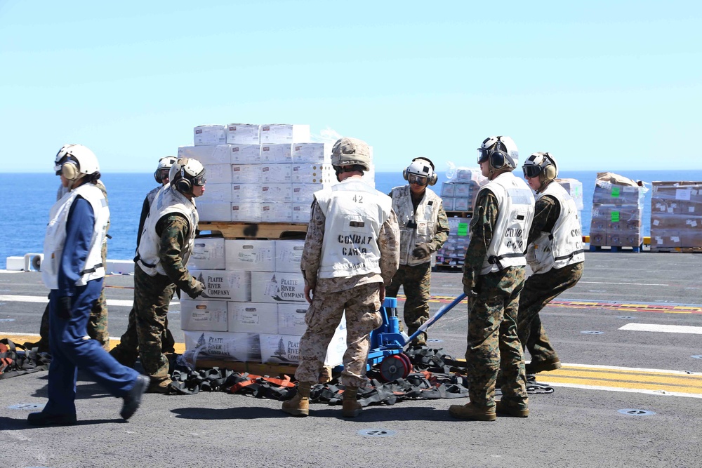 USS Makin Island conducts re-supply