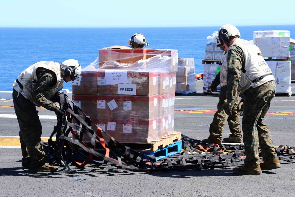 USS Makin Island conducts re-supply