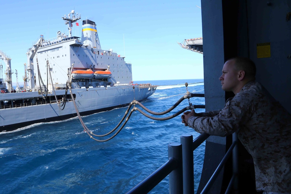 USS Makin Island conducts re-supply