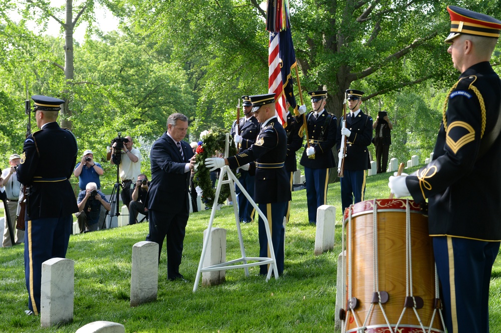 Wreath laying for Army Pvt. William Christman