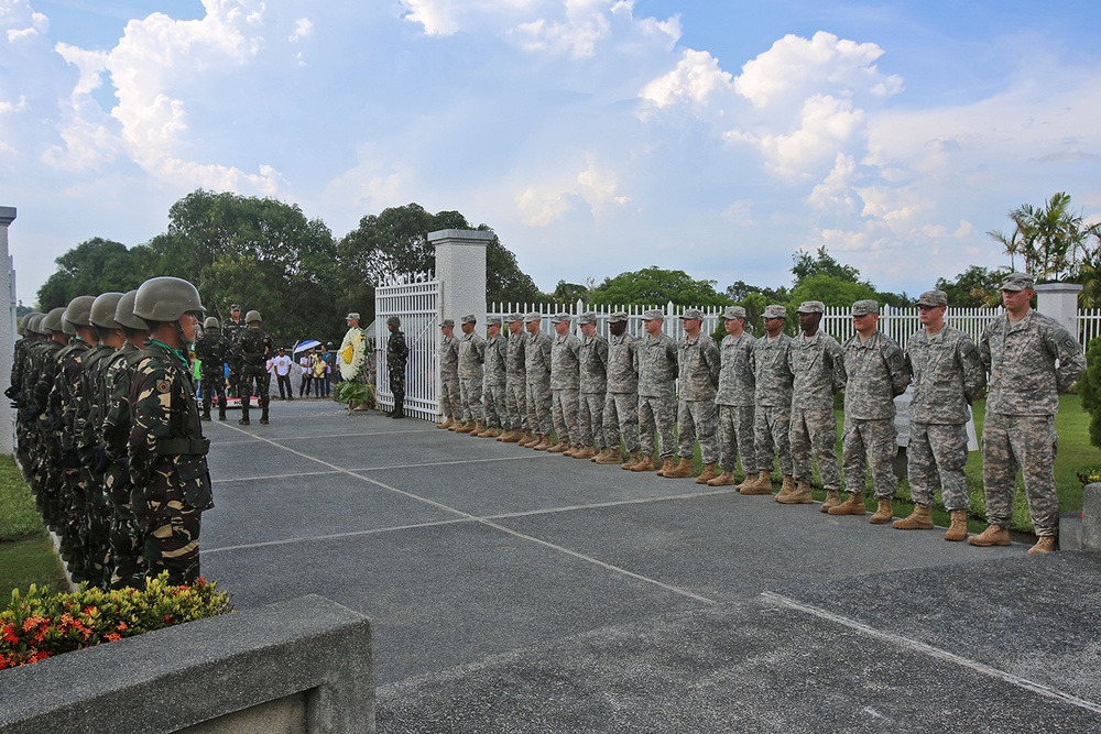 Honoring the past: U.S. and Philippines hold wreath-laying ceremony to recognize POWs at Pangatian War Memorial