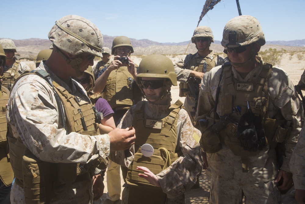 Make A Wish Foundation and 3d Battalion 11th Marine Regiment help Ryan Forbes become a &quot; Marine for a day&quot;