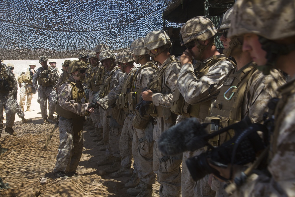 Make A Wish Foundation and 3d Battalion 11th Marine Regiment help Ryan Forbes become a &quot; Marine for a day&quot;