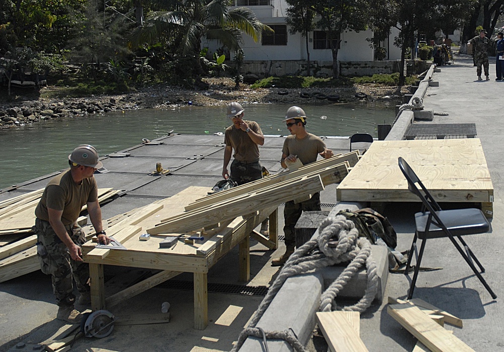 Seabees build ramp
