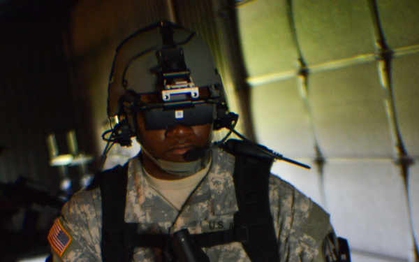 Indiana National Guard Soldiers utilize simulation technology in support of Bold Quest 14.2