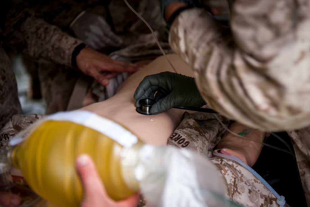 Surgical Company B, Marines and Sailors cut through combat town
