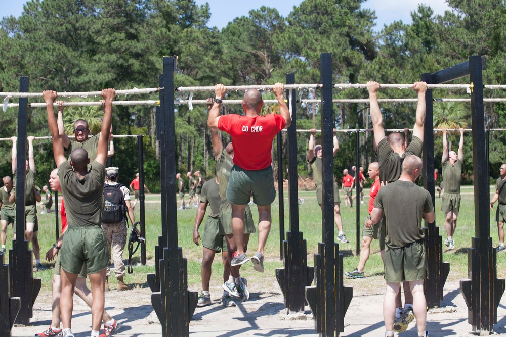 1st Recruit Training Battalion Bravo Company Physical Training Session