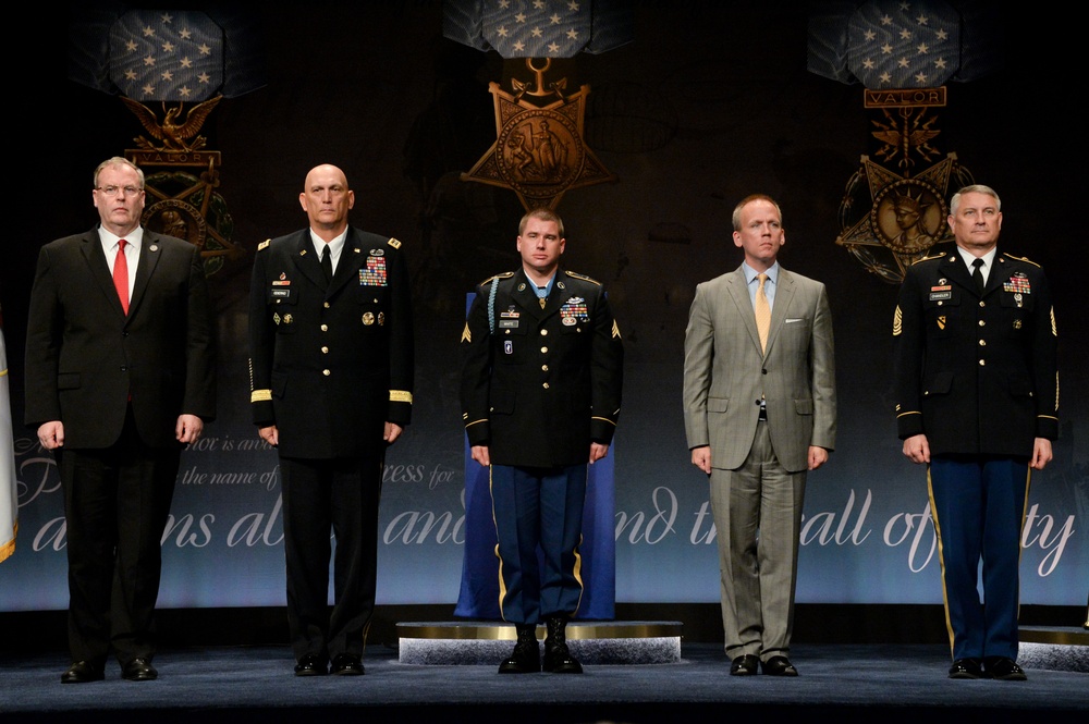 Medal of Honor Recipient Former US Army Sgt. Kyle White Hall of Heroes Induction Ceremony