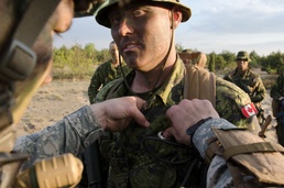 American, Canadian paratroopers jump in to Poland for exercise