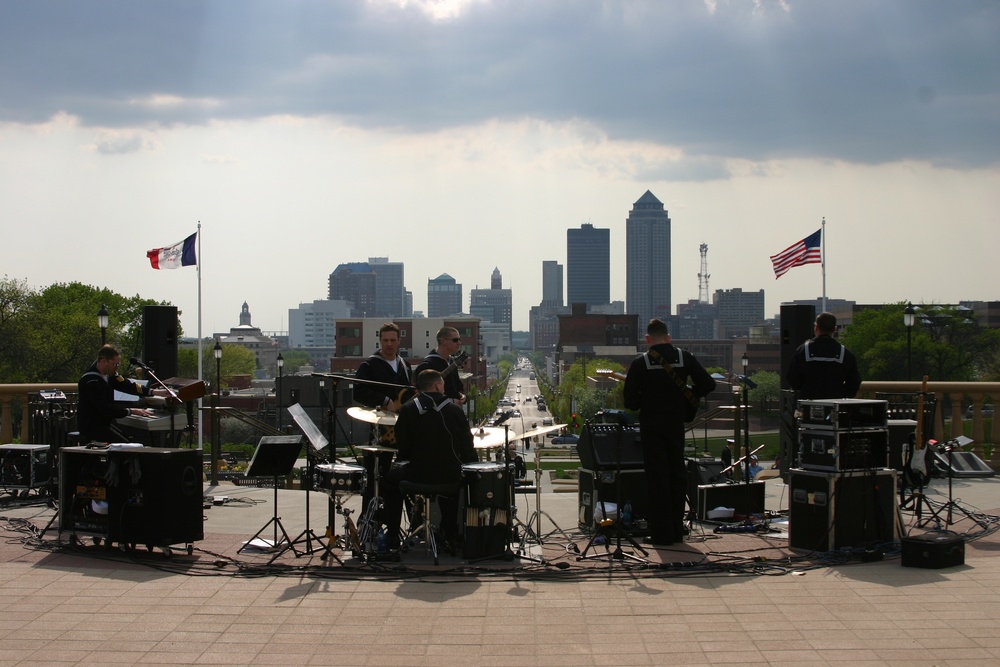 Navy band plays