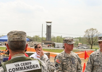 Distinguished Visitors view CERF-P at FTIG Rubble Pile