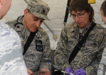Treating the injured during simulated emergency event
