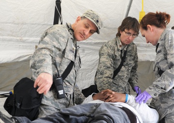Treating the injured during simulated emergency event