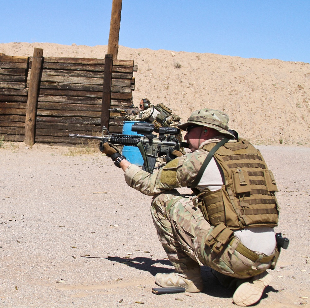 Joint and coalition forces train at the firing range