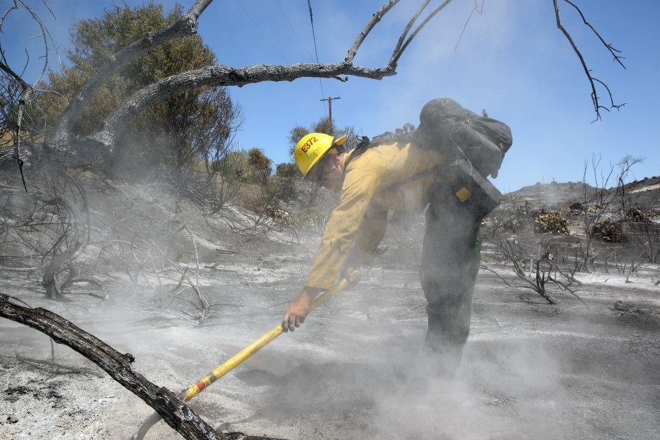 Marines fight southern California wildfires