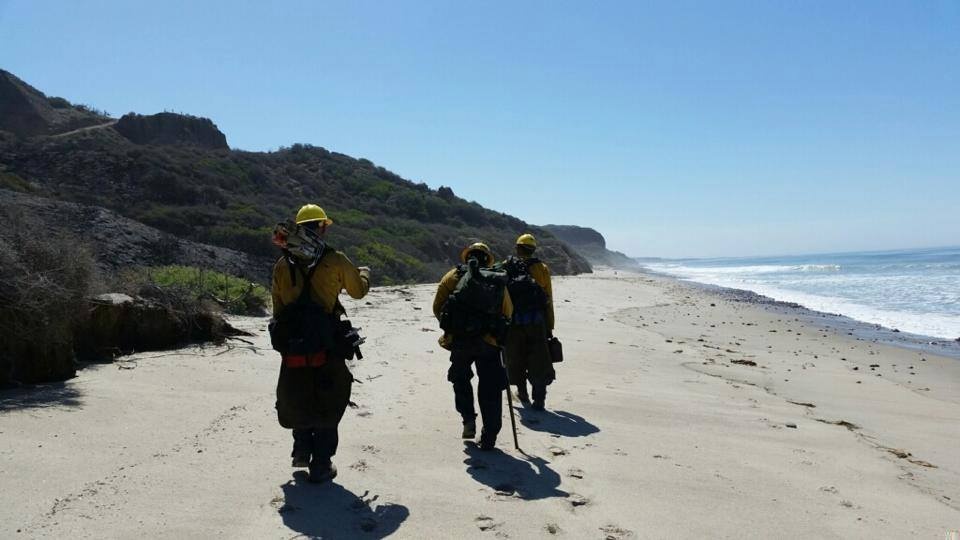 Marines fight southern California wildfires