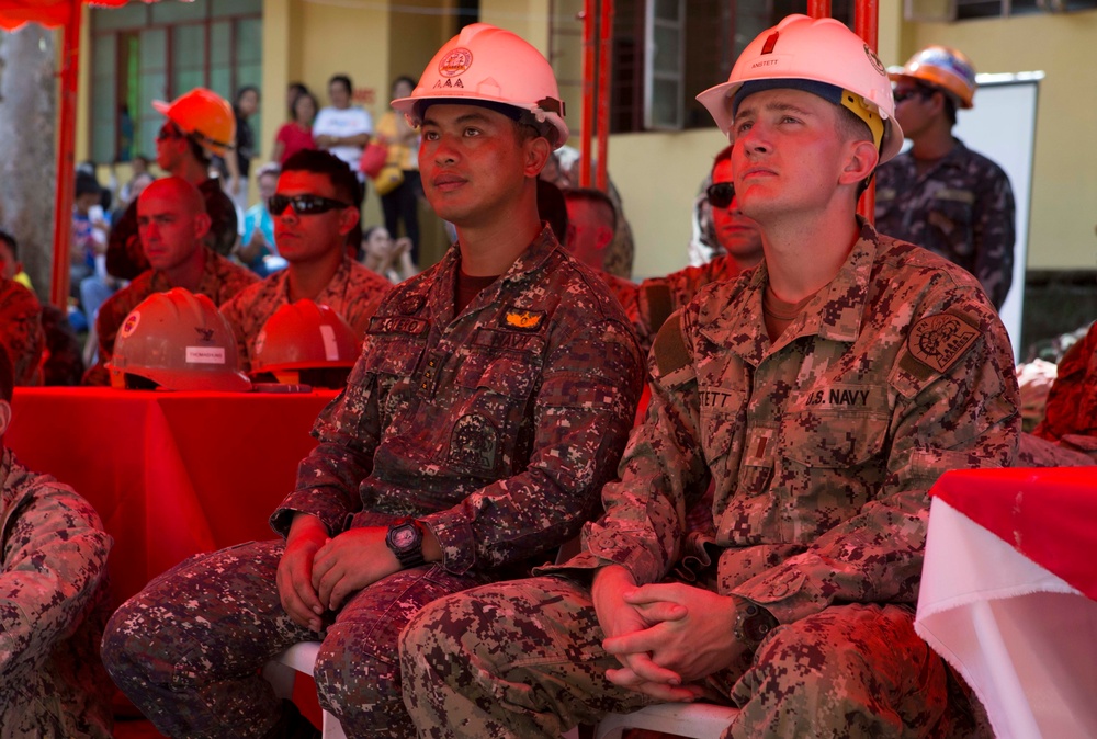 Philippine, U.S. forces commemorate completion of school renovations at Dona Mercedes Elementary School