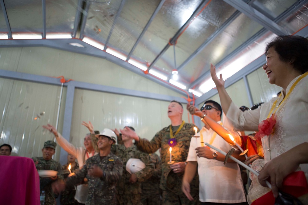 Philippine, U.S. forces commemorate completion of school renovations at Dona Mercedes Elementary School