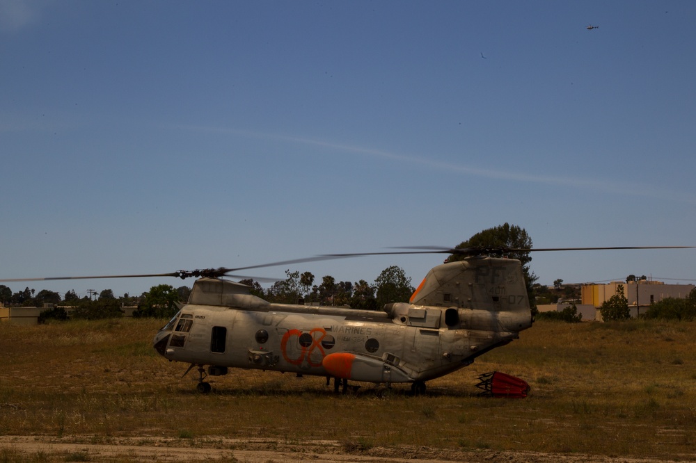 Marines help state emergency personnel fight Cocos fire in southern California