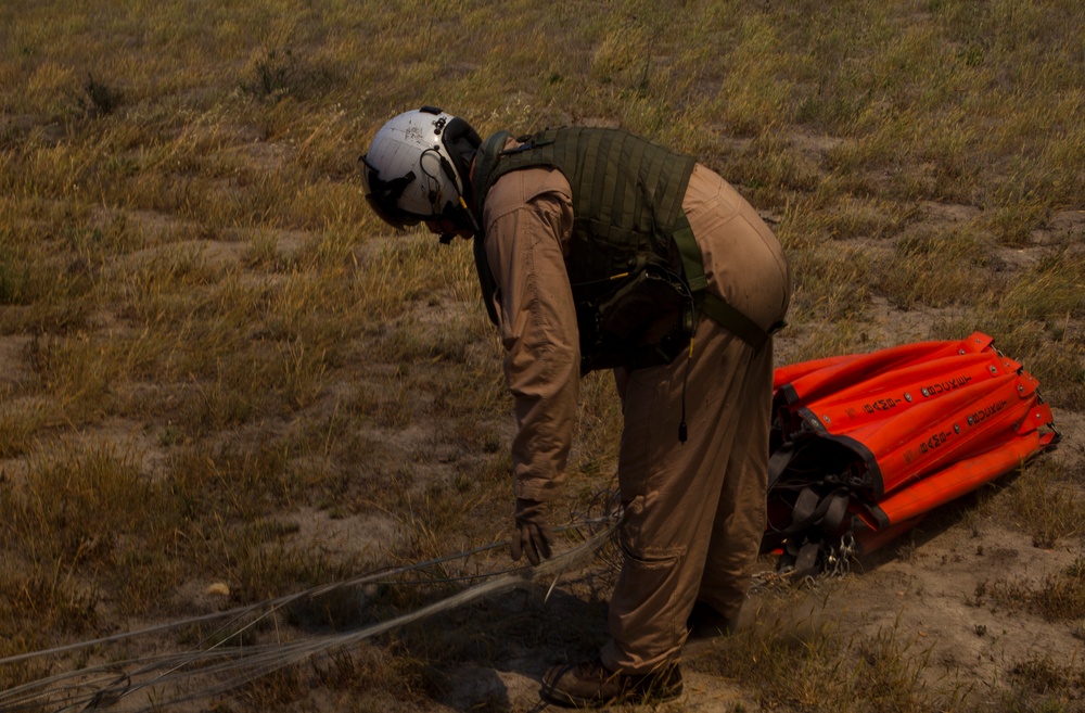 Marines help state emergency personnel fight Cocos fire in southern California
