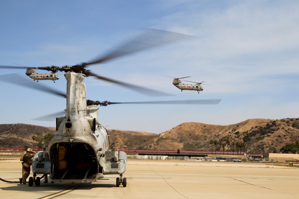 Marines help state emergency personnel fight Cocos fire in southern California