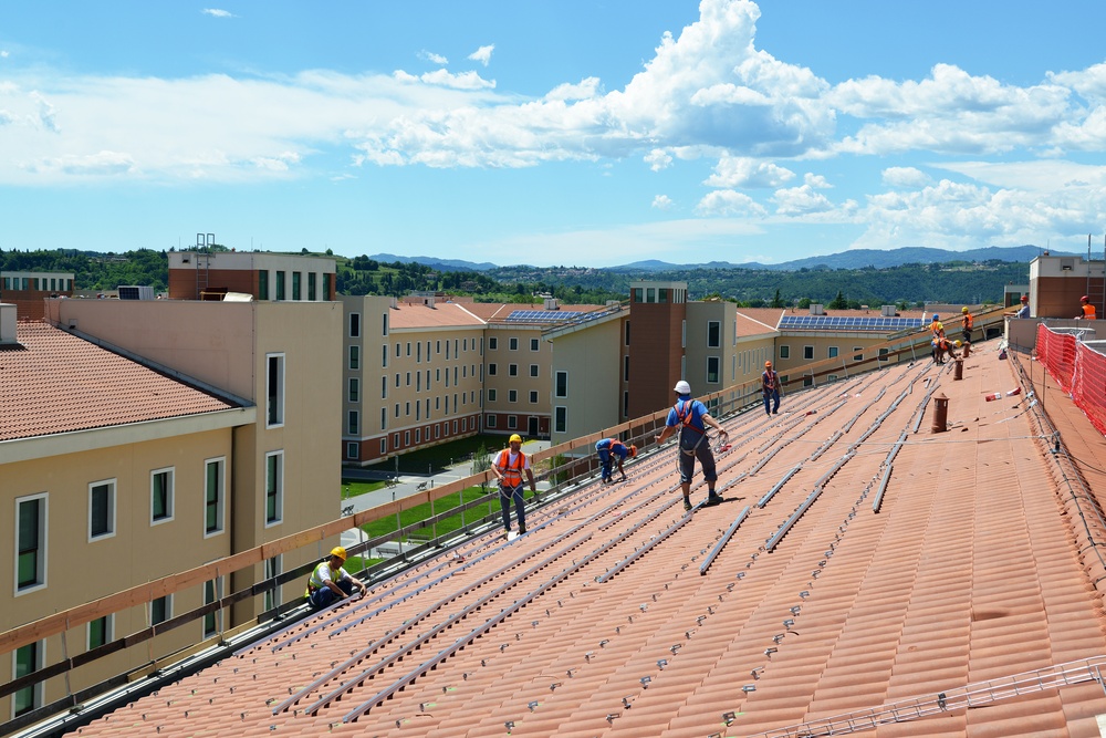 Solar panels installed