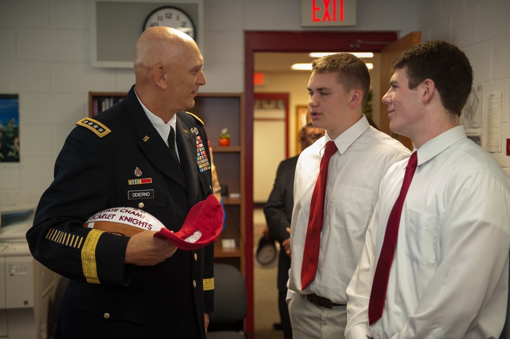 Army chief of staff visits alma mater