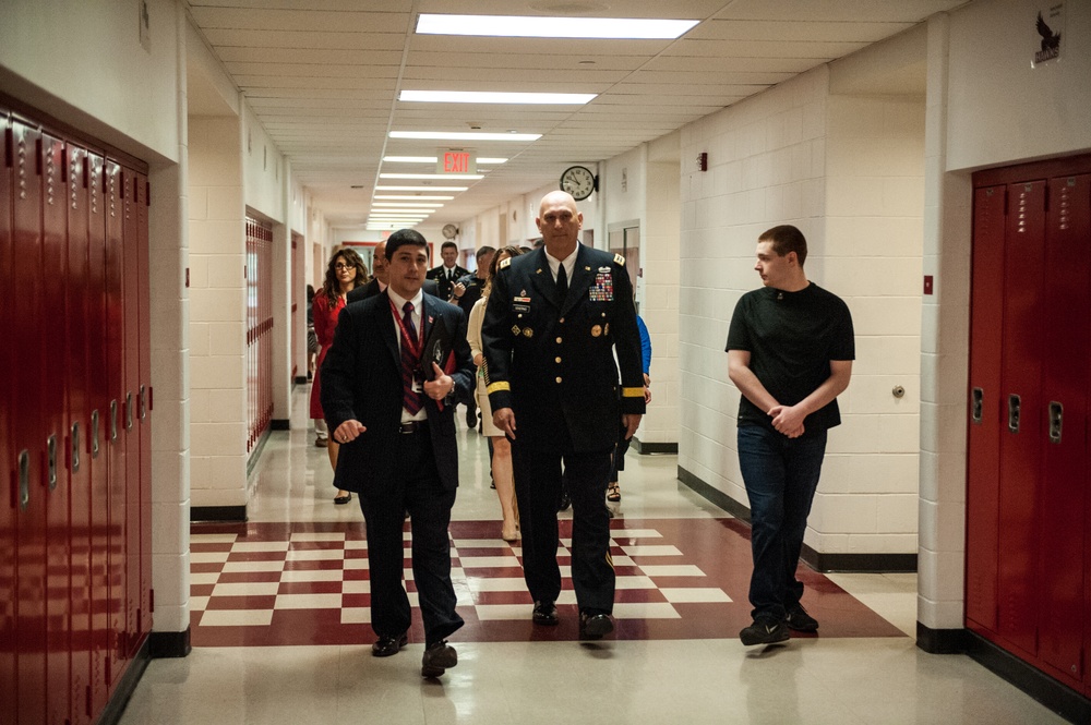 Army chief of staff visits alma mater